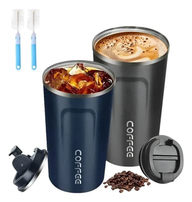 Mercado Libre: 2pz 510ml Taza Café Acero Inoxidable Termo Vacío + Cepillo - Mercado Libre