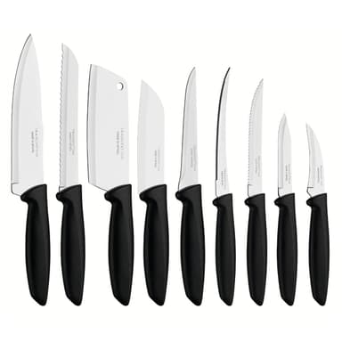 AMAZON: TRAMONTINA - Juego de Cuchillos de Cocina Plenus en Acero Inoxidable, 9 Piezas - Negro - Amazon