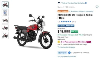 Mercado Libre: Motocicleta De Trabajo Italika Ft150 - Mercado Libre