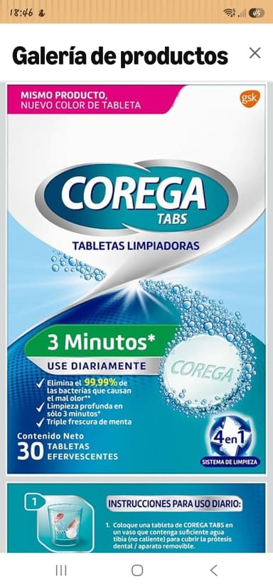 Amazon. Tabletas limpiadoras Corega | Planea y Ahorra - Amazon