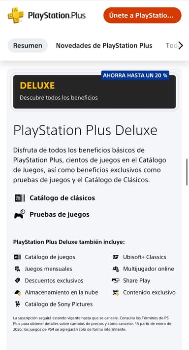 Obtén un 20% de descuento en cualquier plan de 12 meses de PlayStation Plus | Usuarios seleccionados - PlayStation