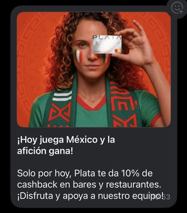 Plata Card: 10% de cashback en bares y restaurantes hoy 11 de Junio - Plata Card