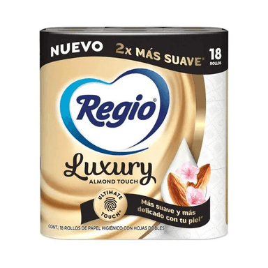 Chedraui: Papel Higiénico Regio Luxury Almond Touch 18 Rollos con 250 Hojas Dobles - Chedraui