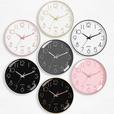 AMAZON: Reloj de Pared de Cuarzo Silencioso - Grande de 12 Pulgadas, para Sala de Estar, Cocina, Oficina, Comedor (Disponible varios colores - Amazon