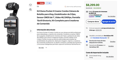 Walmart Online: DJI Osmo Pocket 4 Creators Combo - Walmart