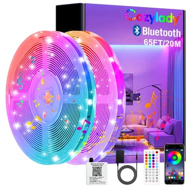 Amazon: Luces LED Blutooth 20M, Cozylady Tiras led RGB 5050 Inteligentes - Amazon