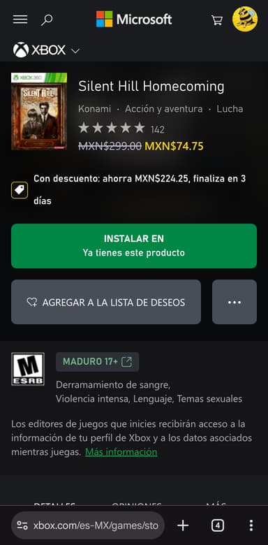 Xbox: Silent hill Homecoming - Xbox