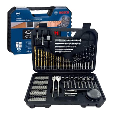 Amazon: Bosch Set de Puntas y Brocas 103 unidades - Amazon