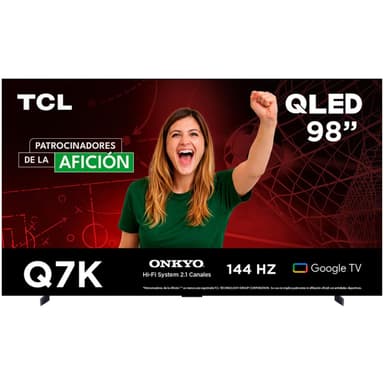 Amazon: TCL Smart TV Pantalla 98" 98Q7K, Panel de 144 Hz - Amazon