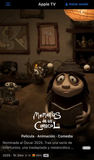 iTunes: AppleTv, Memorias de un Caracol. - ITunes