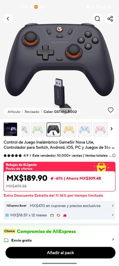 AliExpress Control Gamesir nova lite - AliExpress