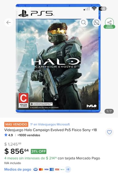Mercado Libre: Halo PS5 - Mercado Libre