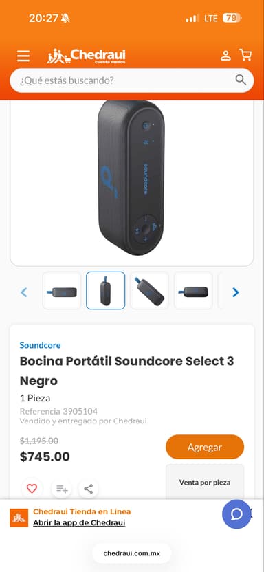 Chedraui: Bocina Portátil Soundcore Select 3 Negro - Chedraui