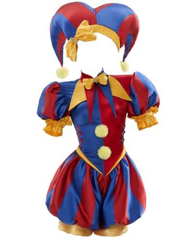 Amazon: Disfraz de payaso para mujer/balatro pomni, disfraz de carnaval, con guantes y calcetines, disfraz de Halloween - Amazon