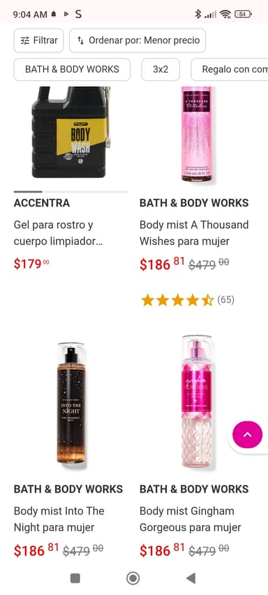 Bath and body works mist. Están a muy buen precio en Liverpool. - Liverpool