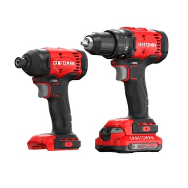 Amazon: CRAFTSMAN V20 Juego de brocas inalámbricas y destornillador de impacto, Taladro eléctrico, 1800 par de 1 - Amazon