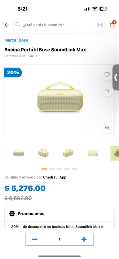 CHEDRAUI: Bose soundlink max - Chedraui