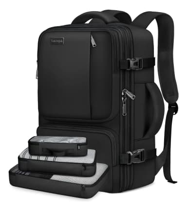 Mercado Libre: Mochila De Viaje Vancropak Con Tres Bolsos, 45l, Antirrobo, Equipaje de mano 10kg Negro - Mercado Libre