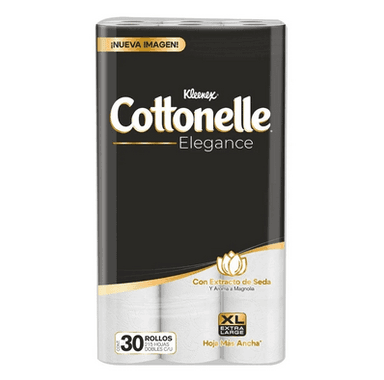 Bodega Aurrera: Papel higiénico Kleenex Elegance Cottonelle 30 rollos con 215 hojas dobles c/u - Bodega Aurrera