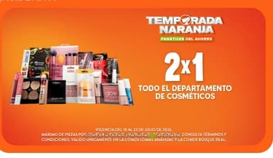 La Comer [Temporada Naranja]: 2x1 en Cosméticos del 10 al 22 de julio - La Comer