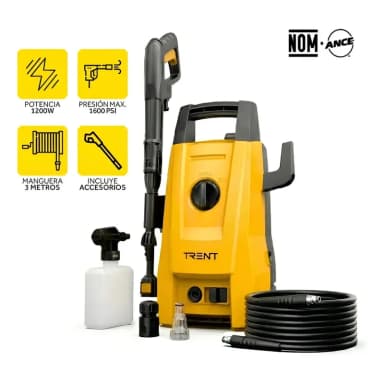 Mercado libre: Hidrolavadora Electrica Portátil 1200w 1600 Psi Alta Presion Amarillo 60hz Para Lavar Carros - Mercado Libre