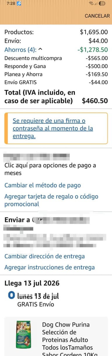 Amazon: Croquetas Dog Chow 10Kg (Planea y ahorra con 3x2) precio por c/u comprando 3 - Amazon