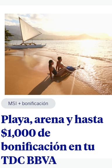 BBVA $1000 de bonificación al comprar a 18 MSI - BBVA Bancomer
