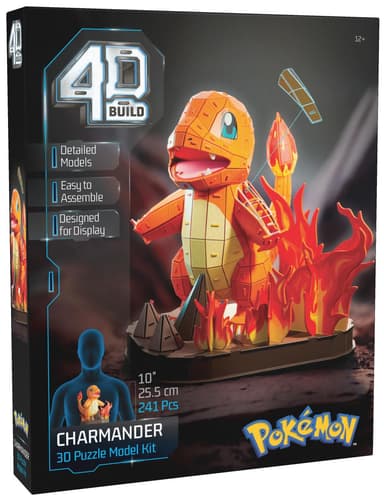 Amazon: 4D Build, Charmander de Pokémon en 3D, coleccionables de Pokémon, Rompecabezas para Adultos, 241 Piezas (25.5cm) - Amazon