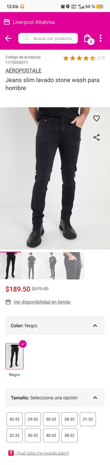 Liverpool: Jeans slim Aeropostale desde 189 - Liverpool