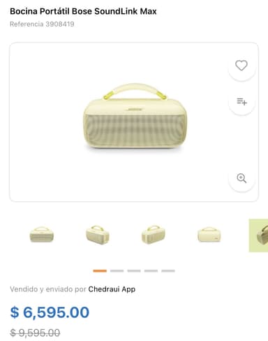 Chedraui: Bocina portatil Bose Soundlink Max - Chedraui