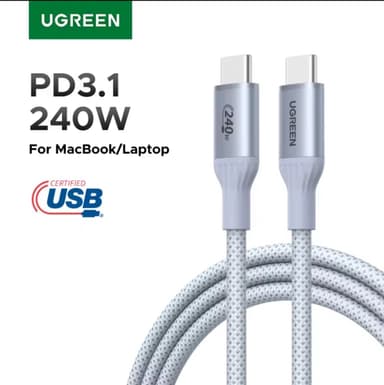 Aliexpress: Cable USB C 2 Metros UGREEN PD 3.1 240W Certificado USB-IF - AliExpress