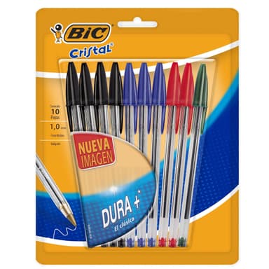 Amazon: Bolígrafo de Punto Mediano BIC, Surtido de 4 Colores, 10 piezas | Comprando 4 Paquetes $21 c/u - Amazon