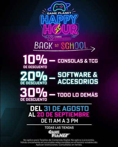 Game Planet: Happy Hour Back to School - Game Planet