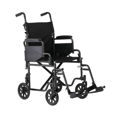 Amazon: Silla de transporte plegable de acero con brazos basculantes, reposapiés, movilidad portátil para adultos y personas mayores - Amazon