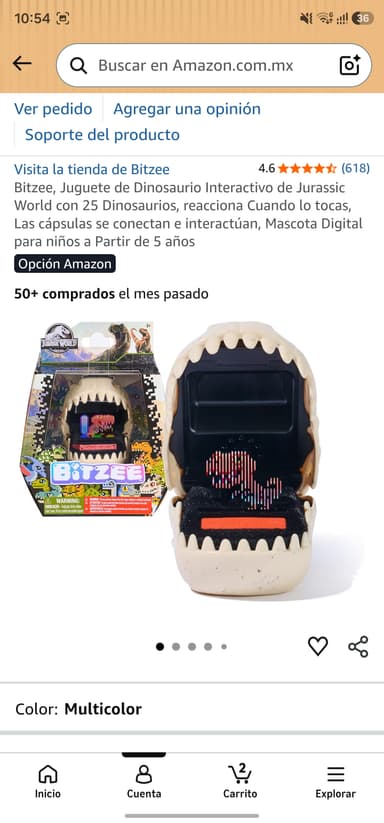Amazon - Bitzee, Juguete de Dinosaurio Interactivo de Jurassic World - Amazon