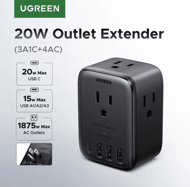 AliExpress: UGREEN Outlet Extender Multicontactos 20W | Monedas - AliExpress