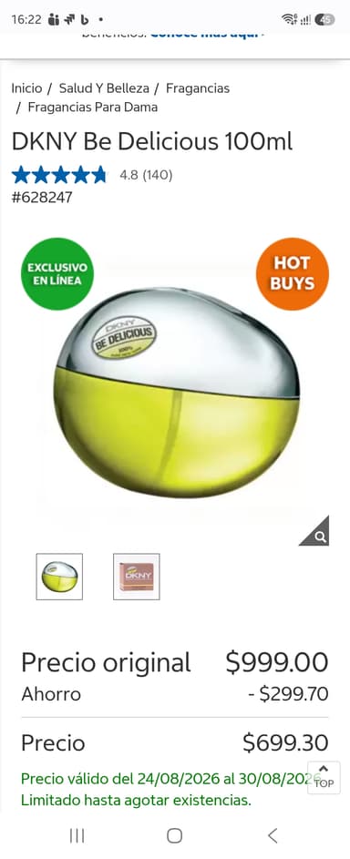 Costco: DKNY Be Delicious 100ml - Costco