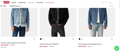 Tienda Levi's hasta el 60% en pantalones, chamarras, bermudas, etc. LEER DESCRIPCIÓN - Levi's