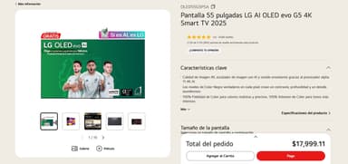 LG: Pantalla 55 pulgadas LG AI OLED evo G5 - LG