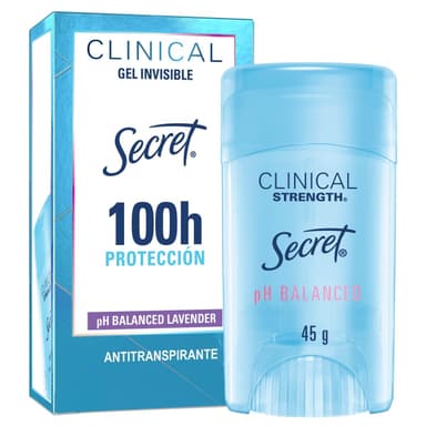 Amazon: SECRET, Desodorante Mujer, Clinical Strength, Desodorante Clinical, Gel Invisible, PH Balanced, 45 GR. - Planea y Ahorra - Amazon