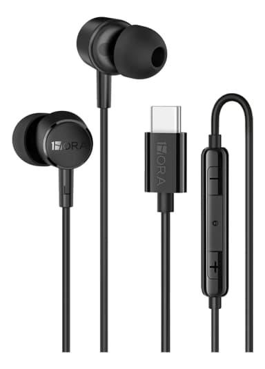 Mercado Libre: 1 Hora Audífonos con Cable Tipo C, Auriculares In-Ear con Micrófono, Sonido HiFi Estéreo, Control en Línea - Mercado Libre