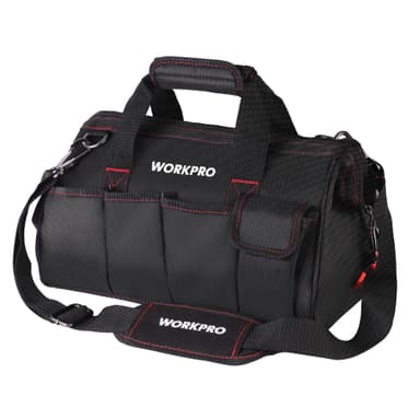 AMAZON: WORKPRO - Bolsa de herramientas de 35,5 cm, organizador de herramientas multibolsillos con correa de hombro ajustable, W081021A - Amazon