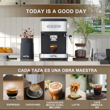 MERCADO LIBRE: CAFETERA ESPRESSO DEAR DAY SEMIAUTOMÁTICA CON MOLINO Y VAPORIZADOR PARA CAFÉ EN GRANO O CÁPSULAS - Mercado Libre