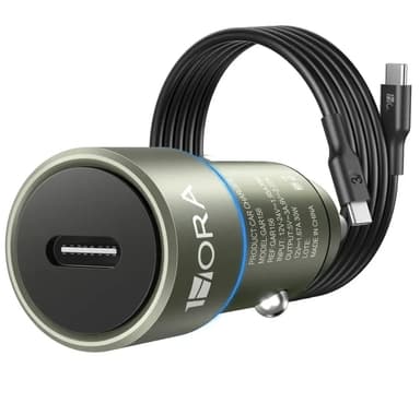 Mercado Libre: Cargador de Auto USB C 30W PD 1Hora con Cable Tipo C 1M, para iPhone y Samsung - Mercado Libre