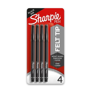 Amazon: Sharpie Rotuladores De Punta Fina 0.4 Mm Negros 4 Unidades - Amazon