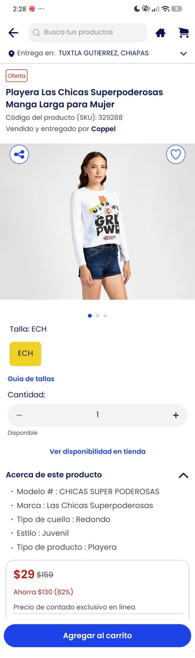 Coppel: Blusa chicas super poderosas - Coppel