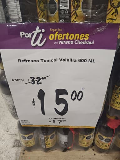 Chedraui: Refresco Tonicol Vainilla - Chedraui