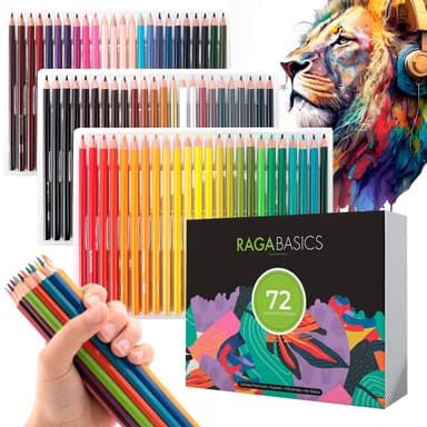 Amazon: 72 Lapices de Colores Profesionales de madera y Estuche de Almacenamiento - Amazon