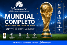 Paramount+: Mundial completo incluído (104 partidos)