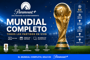 Paramount+: Mundial completo incluído (104 partidos) - Paramount+